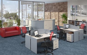 Набор мебели в офис IMAGO четыре рабочих места, стол для переговоров в Сыктывкаре - предосмотр 1